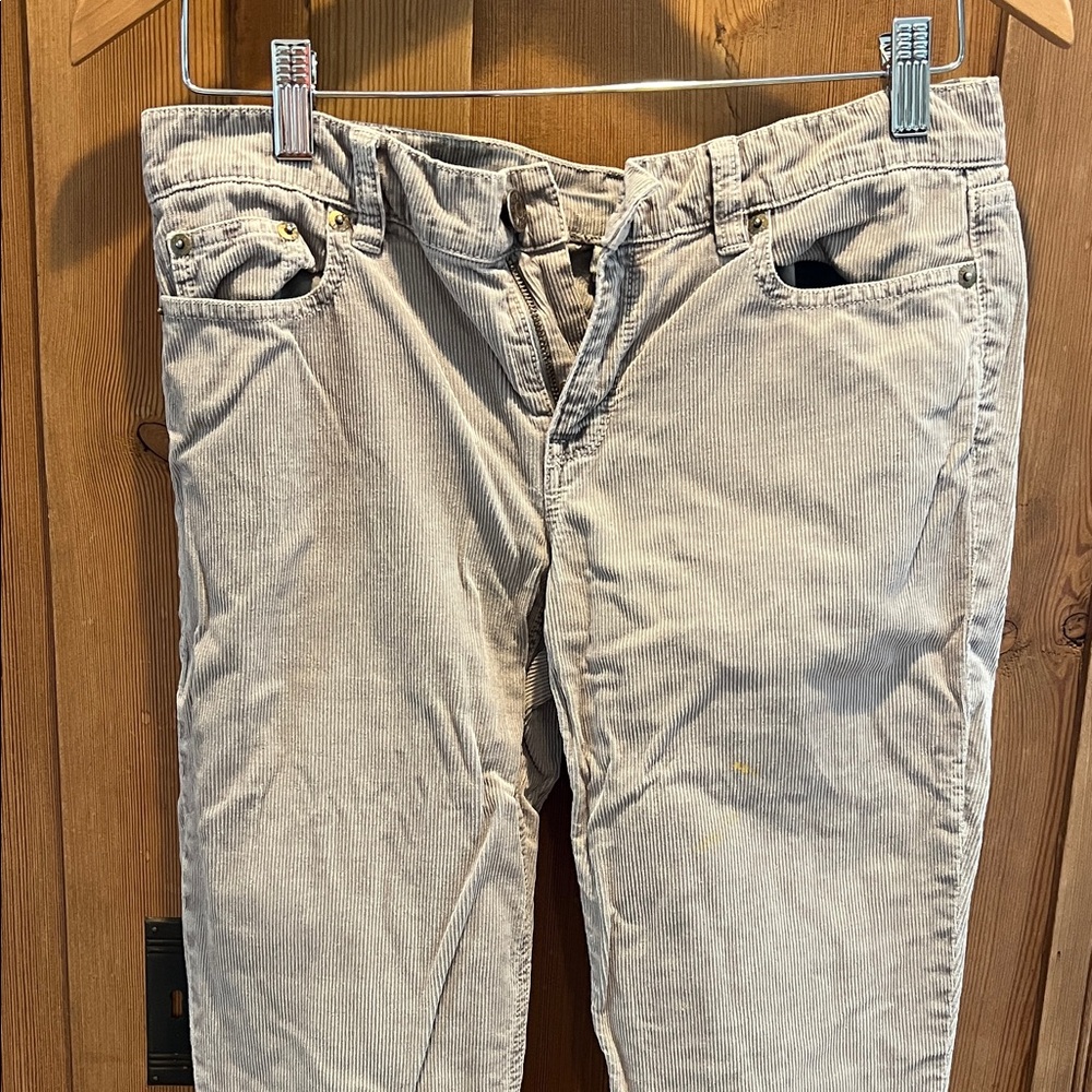Women J Crew City Fit corduroy, beige collar, low rise pants size 28R